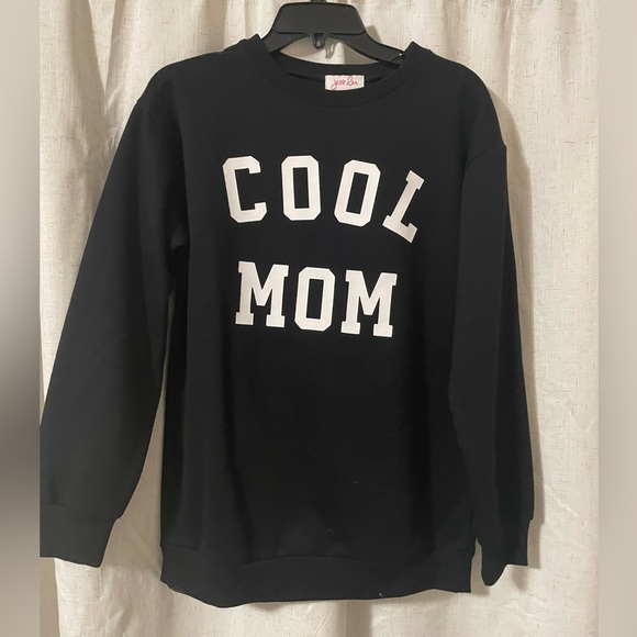 Jess Lea Tops - Cool Mom Black Sweatshirt